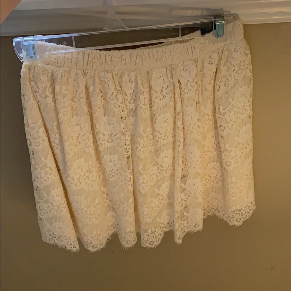 Cream Lace Skirt